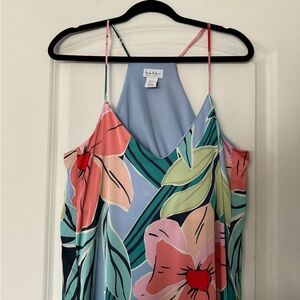 Floral Nicole Miller Midi Satin Dress